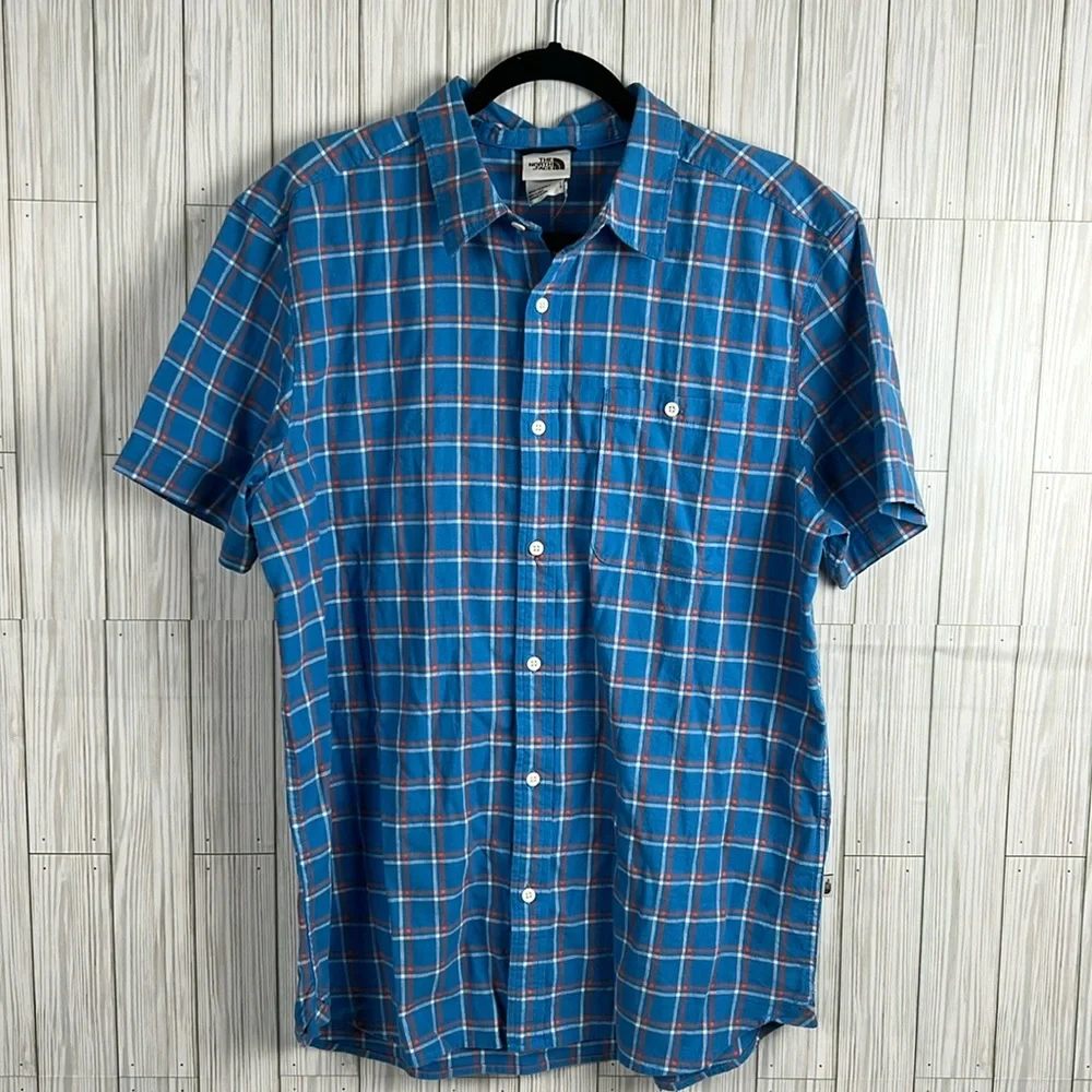 The North‎ Face Men’s Loghill Short Sleeve Shirt Blue Size Large NWT/NEW